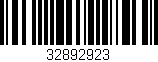 Código de barras (EAN, GTIN, SKU, ISBN): '32892923'