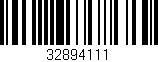 Código de barras (EAN, GTIN, SKU, ISBN): '32894111'