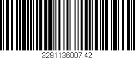 Código de barras (EAN, GTIN, SKU, ISBN): '3291136007.42'