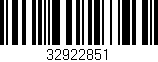 Código de barras (EAN, GTIN, SKU, ISBN): '32922851'