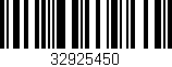 Código de barras (EAN, GTIN, SKU, ISBN): '32925450'