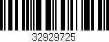 Código de barras (EAN, GTIN, SKU, ISBN): '32929725'