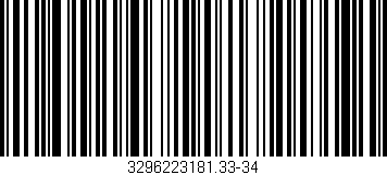 Código de barras (EAN, GTIN, SKU, ISBN): '3296223181.33-34'