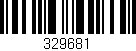 Código de barras (EAN, GTIN, SKU, ISBN): '329681'
