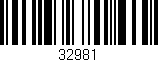 Código de barras (EAN, GTIN, SKU, ISBN): '32981'