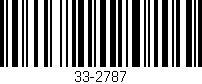 Código de barras (EAN, GTIN, SKU, ISBN): '33-2787'
