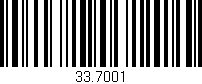 Código de barras (EAN, GTIN, SKU, ISBN): '33.7001'