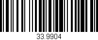 Código de barras (EAN, GTIN, SKU, ISBN): '33.9904'