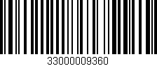 Código de barras (EAN, GTIN, SKU, ISBN): '33000009360'