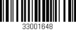 Código de barras (EAN, GTIN, SKU, ISBN): '33001648'