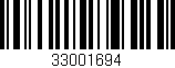 Código de barras (EAN, GTIN, SKU, ISBN): '33001694'