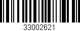 Código de barras (EAN, GTIN, SKU, ISBN): '33002621'