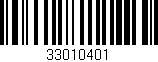 Código de barras (EAN, GTIN, SKU, ISBN): '33010401'
