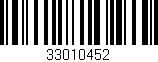 Código de barras (EAN, GTIN, SKU, ISBN): '33010452'