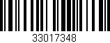 Código de barras (EAN, GTIN, SKU, ISBN): '33017348'