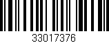 Código de barras (EAN, GTIN, SKU, ISBN): '33017376'