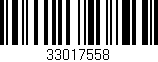 Código de barras (EAN, GTIN, SKU, ISBN): '33017558'