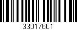 Código de barras (EAN, GTIN, SKU, ISBN): '33017601'