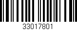 Código de barras (EAN, GTIN, SKU, ISBN): '33017801'