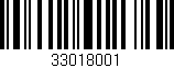 Código de barras (EAN, GTIN, SKU, ISBN): '33018001'