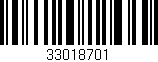 Código de barras (EAN, GTIN, SKU, ISBN): '33018701'