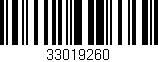 Código de barras (EAN, GTIN, SKU, ISBN): '33019260'