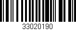 Código de barras (EAN, GTIN, SKU, ISBN): '33020190'