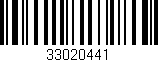 Código de barras (EAN, GTIN, SKU, ISBN): '33020441'