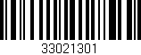 Código de barras (EAN, GTIN, SKU, ISBN): '33021301'