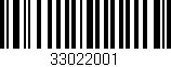 Código de barras (EAN, GTIN, SKU, ISBN): '33022001'
