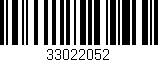 Código de barras (EAN, GTIN, SKU, ISBN): '33022052'