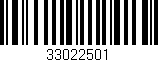 Código de barras (EAN, GTIN, SKU, ISBN): '33022501'
