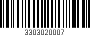 Código de barras (EAN, GTIN, SKU, ISBN): '3303020007'