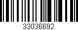 Código de barras (EAN, GTIN, SKU, ISBN): '33036692'