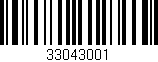 Código de barras (EAN, GTIN, SKU, ISBN): '33043001'