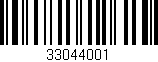 Código de barras (EAN, GTIN, SKU, ISBN): '33044001'