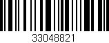 Código de barras (EAN, GTIN, SKU, ISBN): '33048821'