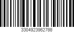 Código de barras (EAN, GTIN, SKU, ISBN): '3304923962788'