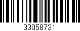 Código de barras (EAN, GTIN, SKU, ISBN): '33058731'