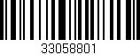 Código de barras (EAN, GTIN, SKU, ISBN): '33058801'