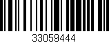 Código de barras (EAN, GTIN, SKU, ISBN): '33059444'