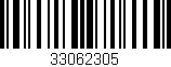 Código de barras (EAN, GTIN, SKU, ISBN): '33062305'