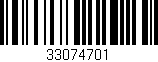 Código de barras (EAN, GTIN, SKU, ISBN): '33074701'
