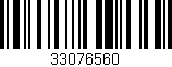 Código de barras (EAN, GTIN, SKU, ISBN): '33076560'