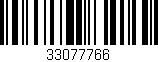 Código de barras (EAN, GTIN, SKU, ISBN): '33077766'