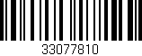 Código de barras (EAN, GTIN, SKU, ISBN): '33077810'