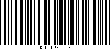 Código de barras (EAN, GTIN, SKU, ISBN): '3307_827_0_35'