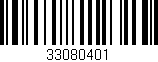 Código de barras (EAN, GTIN, SKU, ISBN): '33080401'
