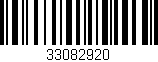 Código de barras (EAN, GTIN, SKU, ISBN): '33082920'