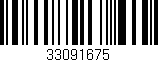 Código de barras (EAN, GTIN, SKU, ISBN): '33091675'